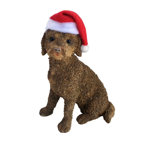Santa Labradoodle Figurine