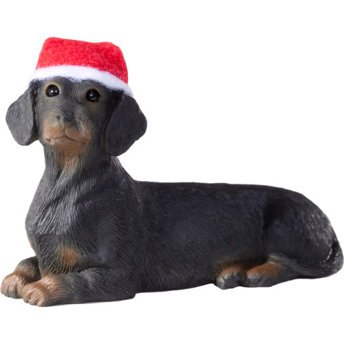 Santa Dachshund Figurine