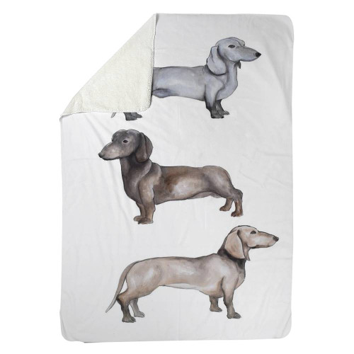 Dachshund Trio Throw Blanket