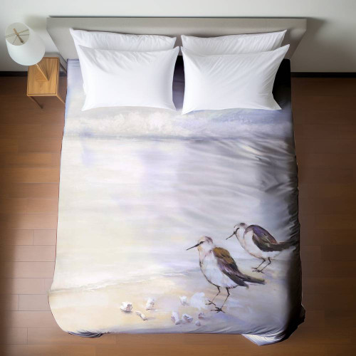 Coastal Sandpipers Duvet Cover - Queen
