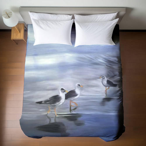 Coastal Seagulls Duvet Cover - Queen