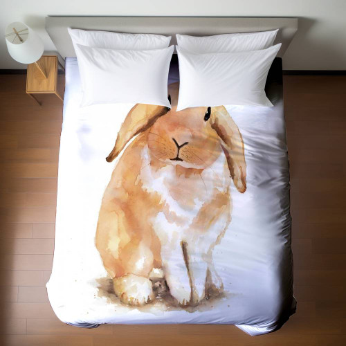 Lop-Eared Rabbit Duvet Cover - Queen