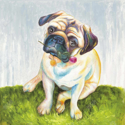 Spring Pug Duvet Cover
