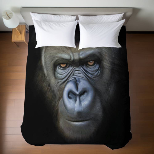 Gorilla Face Duvet Cover - Queen