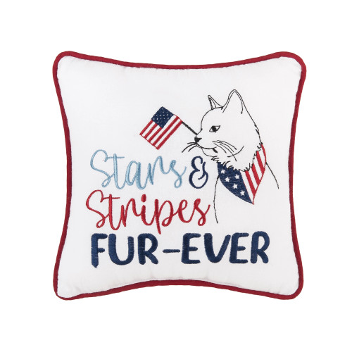 Stars & Striped Fur-ever - Cat Patriotic Pillow Stars & Striped Fur-ever - Cat Patriotic Pillow