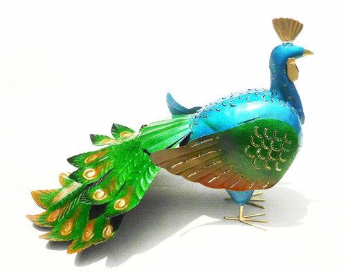 Metal Peacock Candle Lantern