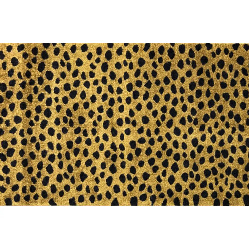 Faux Leopard Print Shag Area Rug - 2' x 4'