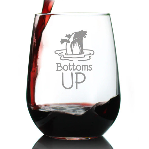Bottoms Up - Duck Stemless Wine Glass