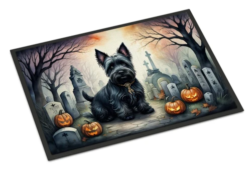 Scottish Terrier Halloween Doormat