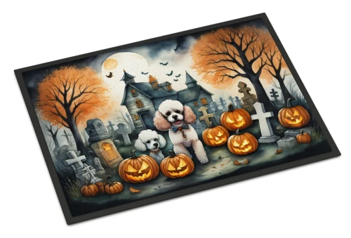 Poodle Halloween Doormat