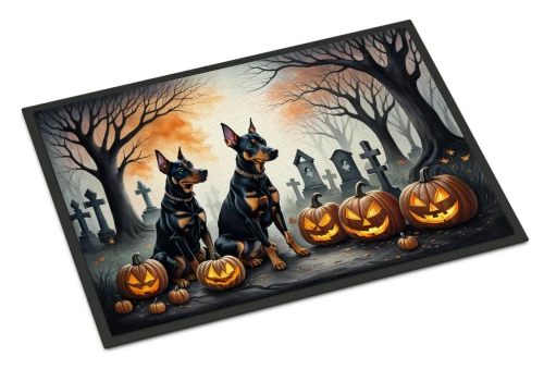 Doberman Halloween Doormat