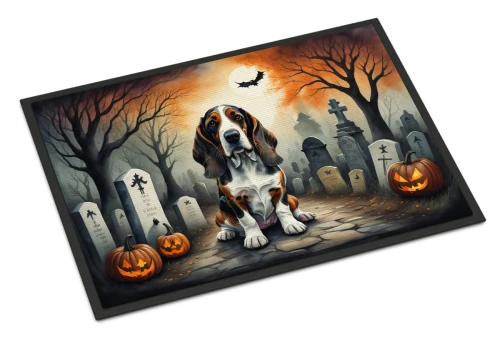Basset Hound Halloween Doormat