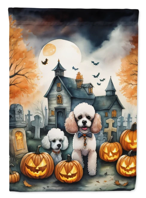 Poodle Halloween Garden Flag