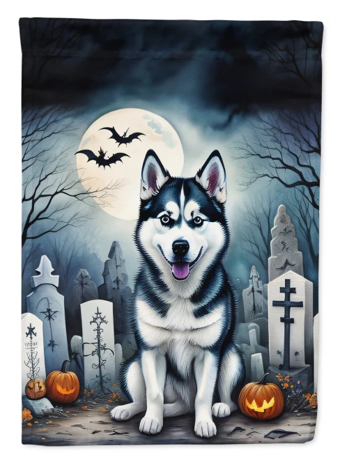 Husky Halloween Garden Flag