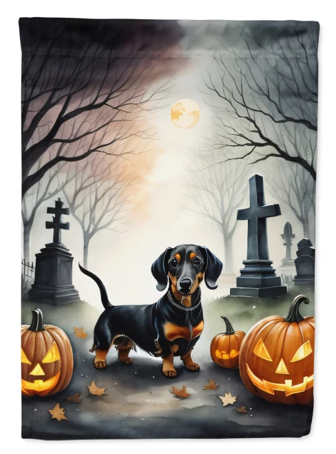 Dachshund Halloween House Flag
