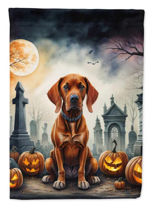 Spooky Vizsla Halloween Garden Flag