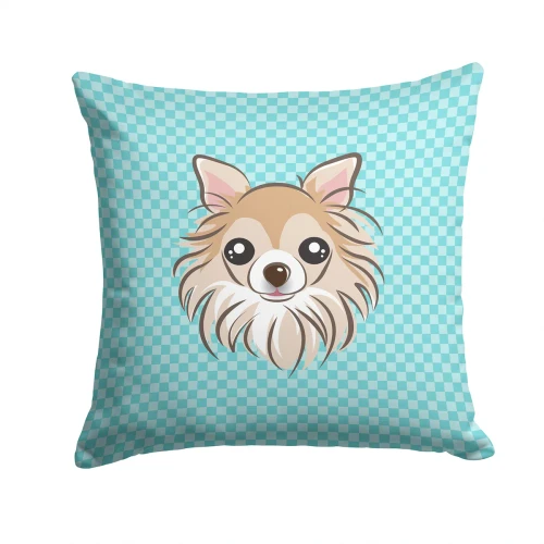 Chic Blue Chihuahua Throw Pillow - Indoor/Outdoor