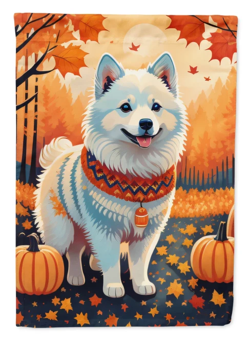 American Eskimo Dog Fall Garden Flag