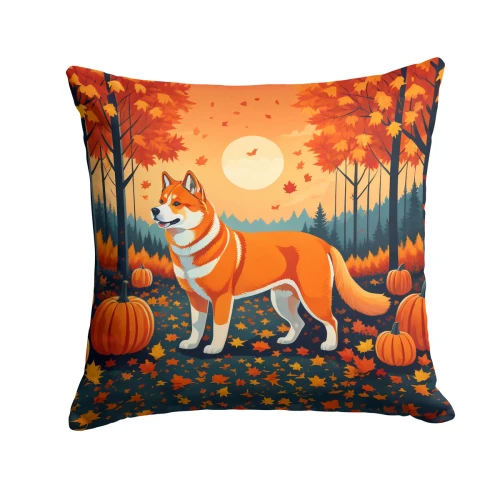 Akita Dog Fall Throw Pillow