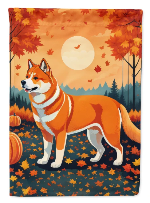 Akita Dog Fall Garden Flag