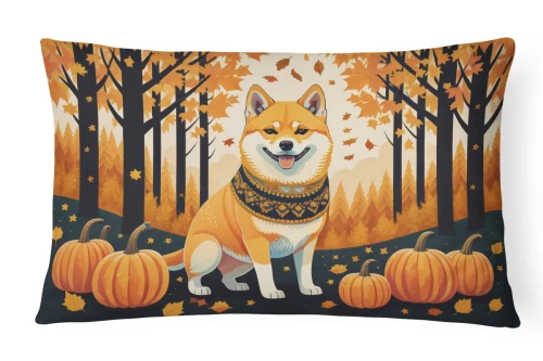 Shiba Inu Dog Fall Outdoor Pillow