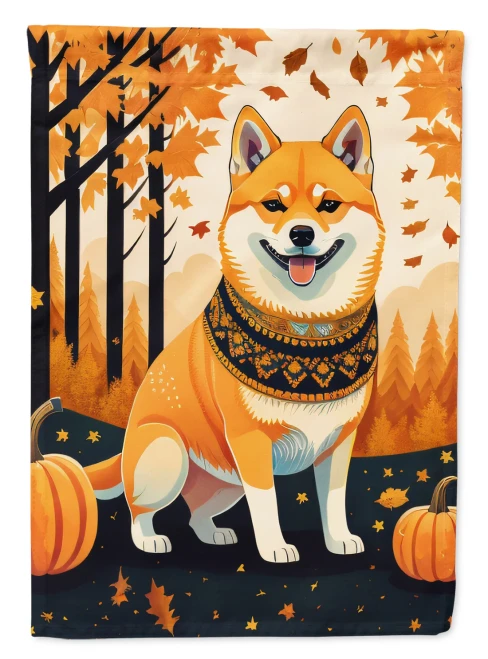Shiba Inu Dog Fall House Flag