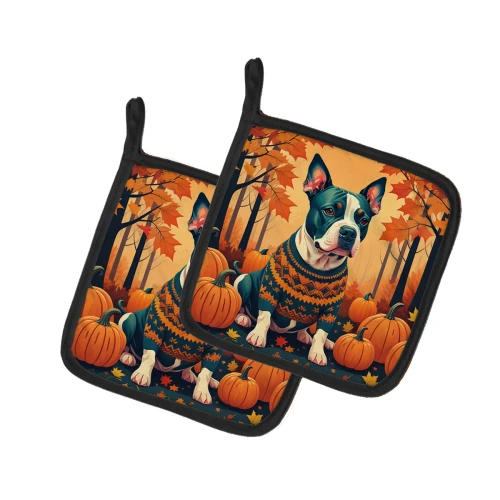 Pit Bull Dog Fall Potholder