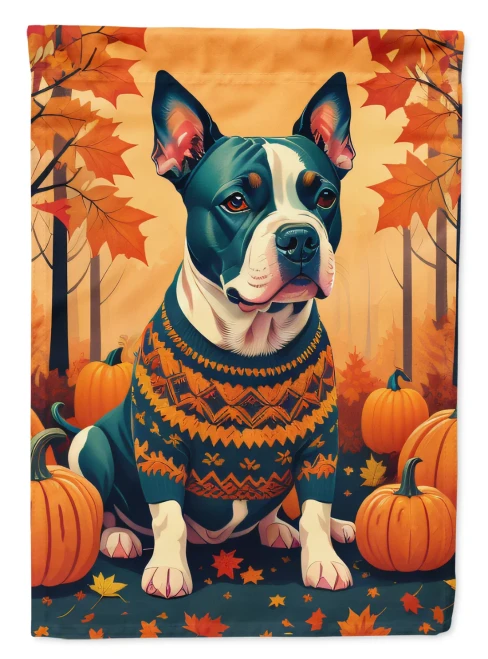 Pit Bull Dog Fall Garden Flag
