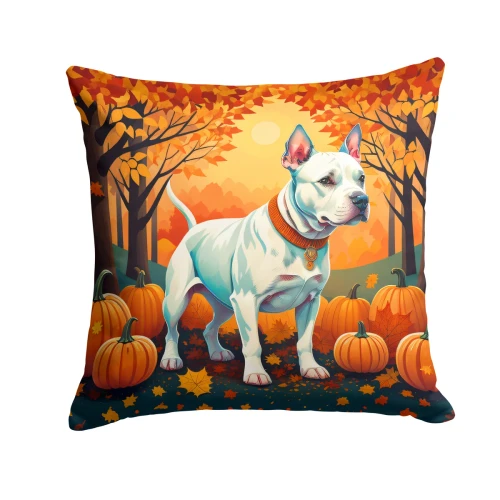 Pit Bull Dog Fall Outdoor Pillow