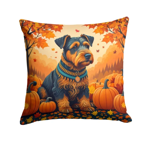 Airedale Terrier Dog Fall Throw Pillow