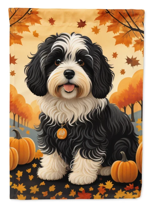 Havanese Dog Fall House Flag