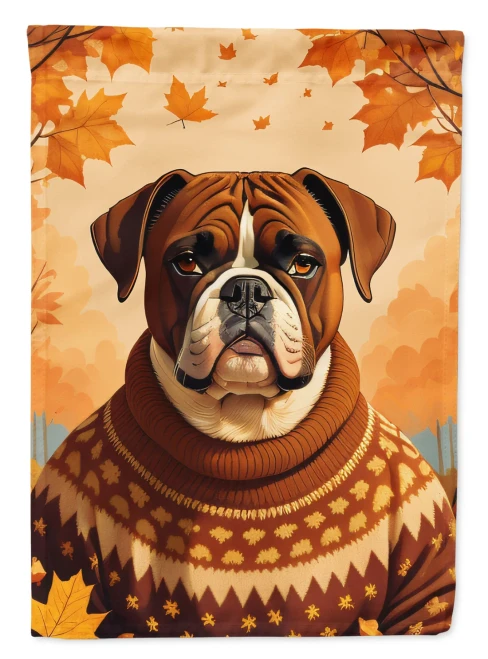 Boxer Dog Fall House Flag