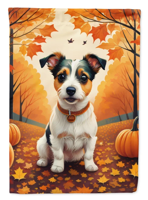 Jack Russell Dog Fall House Flag