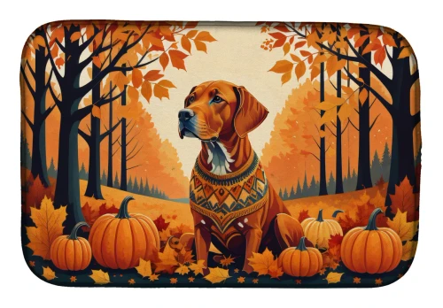 Vizsla Dog Fall Dish Drying Mat