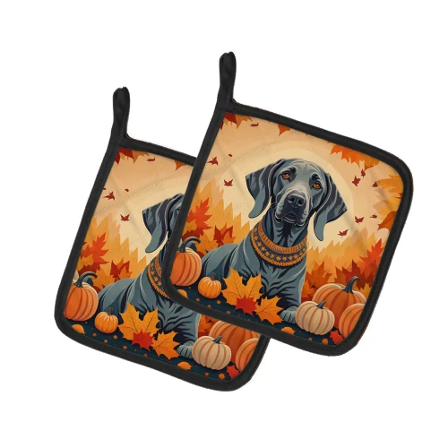 Weimaraner Dog Fall Potholder
