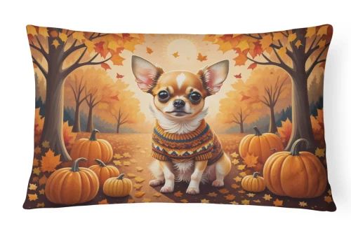 Chihuahua Dog Fall Outdoor Pillow