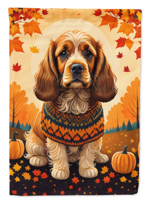 Cocker Spaniel Dog Fall Garden Flag