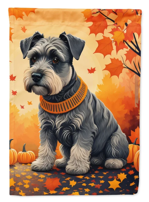 Schnauzer Dog Fall House Flag