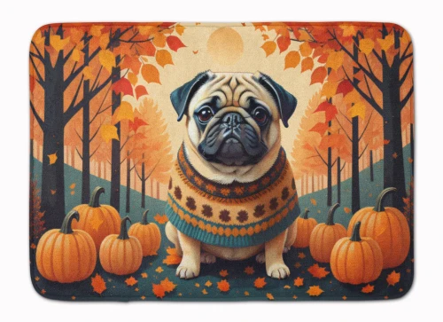 Fall Pug Rug