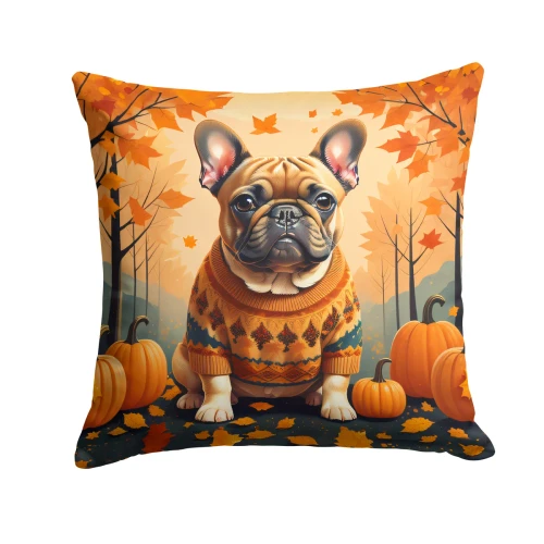 French Bulldog Fall Throw Pillow