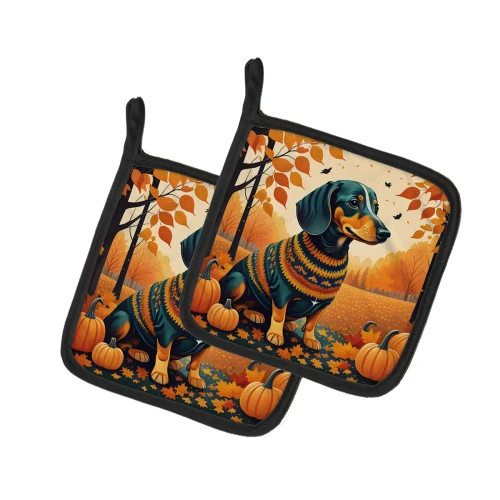 Fall Dachshund Potholder