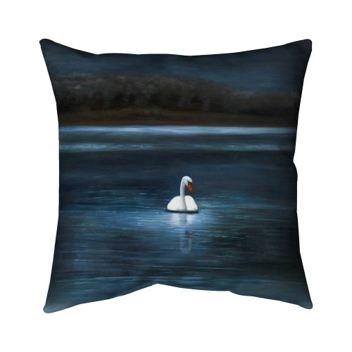 Tranquil Swan Throw Pillow