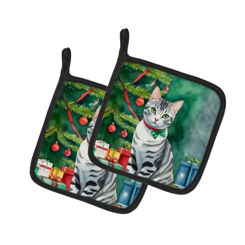 Christmas American Shorthair Cat Potholder