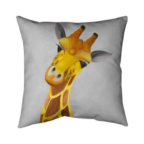 Curious Giraffe Throw Pillow