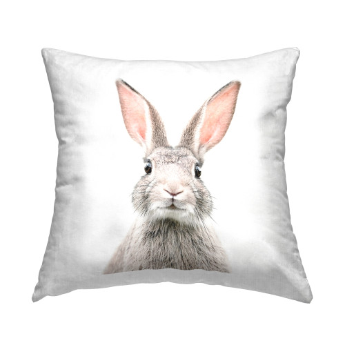 Hare Portrait Throw Pillow