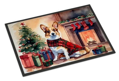 Corgi Christmas Doormat