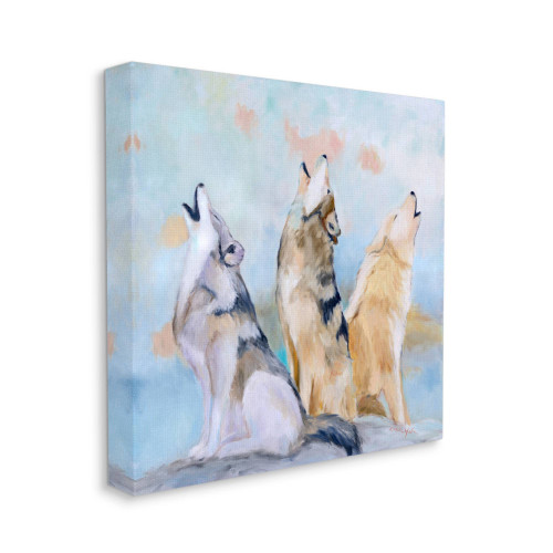 Howling Wolf Trio Canvas Art Print