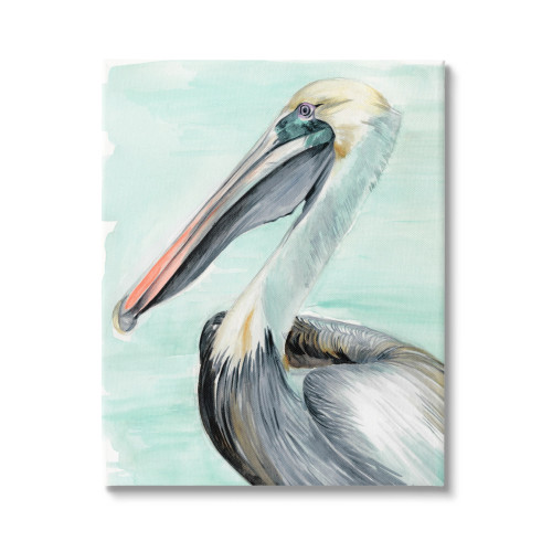 Pelican Portrait Canvas Wall Art