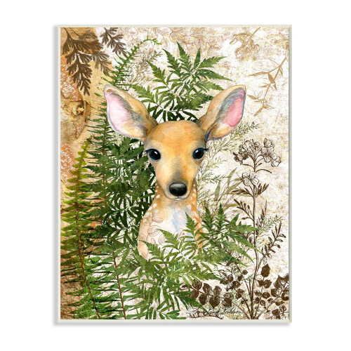 Rustic Deer Fawn Art Print Plaque