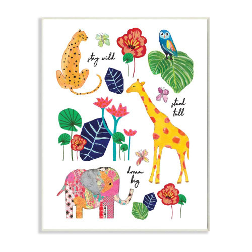 Jungle Animal Inspirational Art Print Plaque